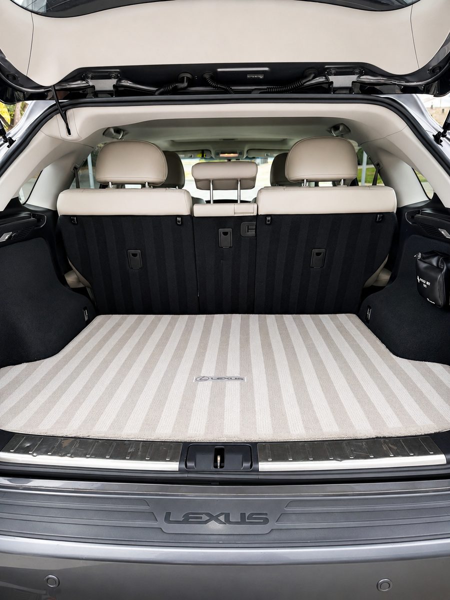 Freshly detailed Lexus interior cargo area after an interior detail service